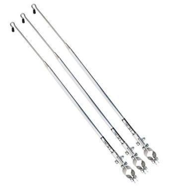 Imagem de Kit 3 Antena Moto Anti Cerol Corta Linha Pipa Fio Guidão Retrátil Segu
