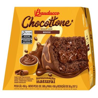 Imagem de Chocottone Bauducco Chocolate Recheio Mousse Cobertura Chocolate 450g