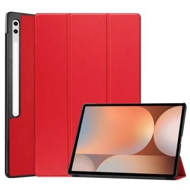 Imagem de Compatível com Samsung Galaxy Tab S10 Ultra 14,6" 2024 SM-X920 Capa tripla para tablet inteligente, capa protetora leve, capa traseira rígida para PC, capa fina, ângulos de visão múltipla, despertar a