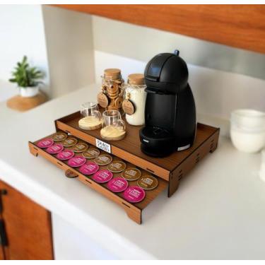 Imagem de Bandeja Porta 40 Cápsulas de Café Dolce Gusto Porta Máquina Xícaras De