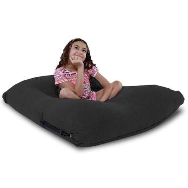 Imagem de Puff Sarah Cor Preto - Enchimento de pérolas de EPS - Good Pufes