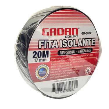 Imagem de Fita Isolante Preta 5, 10 ou 15 Metros Anti-Chamas quantity:Imperial 5