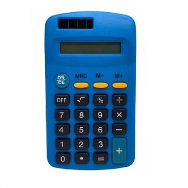 Imagem de Calculadora Digital de Bolso Portátil 8 Dígitos Colorida - Fx, Azul