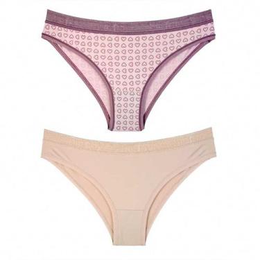 Imagem de Calcinha Feminina Biquini Kit 2 Peças MicrofibraEco Sortidas - Delrio,