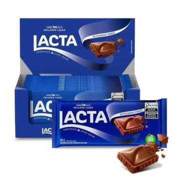 Imagem de Chocolate Lacta ao Leite 80g Display com 17 Unidades