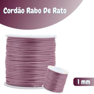 Imagem de Fio De Seda Rose Escuro - Cordão Rabo De Rato 1mm - Nybc