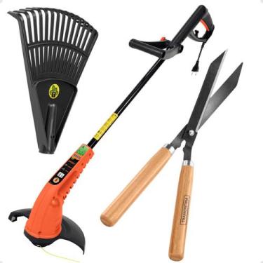 Imagem de Kit Aparador de Grama Tramontina AP1500T 1500W Elétrico 28cm Tesoura C