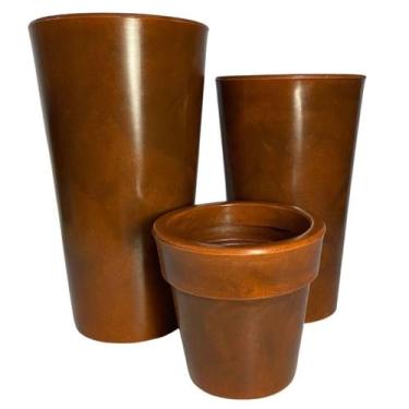 Imagem de Kit 3 Vasos Decorativos Grandes para Plantas Área Interna - Alpe & Ari