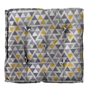 Imagem de Almofada Futton Turco Wendy 42x42cm Triangulos Amarelo - FASTLAR