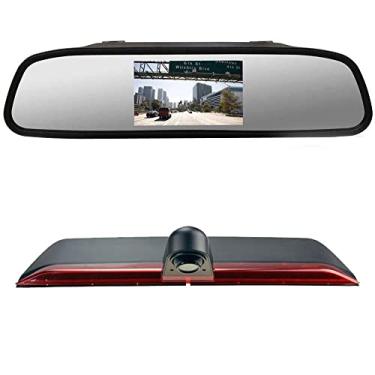 Imagem de 【Com luz de freio】Substituição da câmera de ré de luz de freio original do terceiro teto do carro para Crafter MAN TGE 2017 luz de freio modificada transporte veículo ônibus e caixa 2006 2014 (com