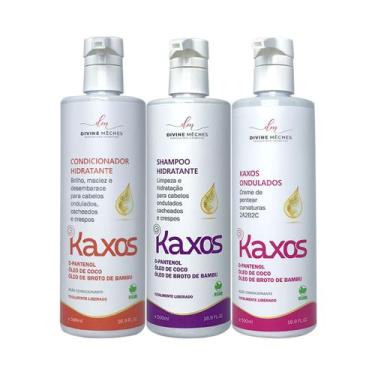 Imagem de Kit Divine Mèches Kaxos Shampoo Condicionador Creme Ondulado