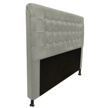 Imagem de Cabeceira Estofada Dama com Botões de Strass para Cama Box 195cm King 