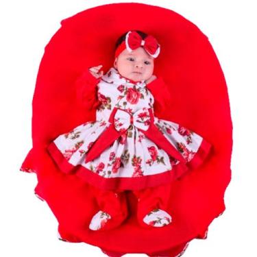 Imagem de Saida de Maternidade Para Bebe Menina 04 peças  Laura Roupas Para Bebê