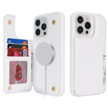 Imagem de SailorTech Capa para iPhone 12 Pro Max com suporte para cartão de crédito mag seguro, fecho magnético duplo e capa durável à prova de choque para iPhone 12 Pro Max compatível com mag Safe Wallet Case