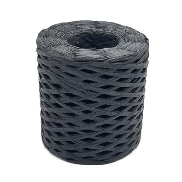 Imagem de Fita de papel de ráfia para artesanato, cordão de ráfia de 1/4 polegada 656 pés para embrulhar presentes, fita de ráfia, corda de papel de ráfia para artesanato, tecer, chapéus, bolsas, crochê,