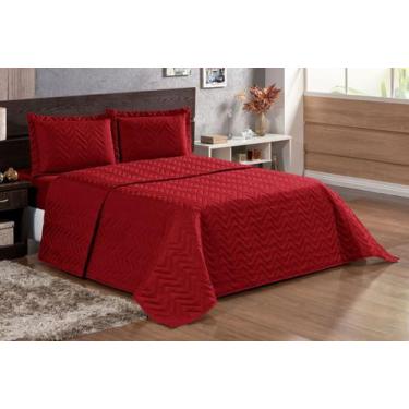 Imagem de Kit colcha cobre Leito Pratic Casal Queen 3 Peças - HP enxovais, Verme