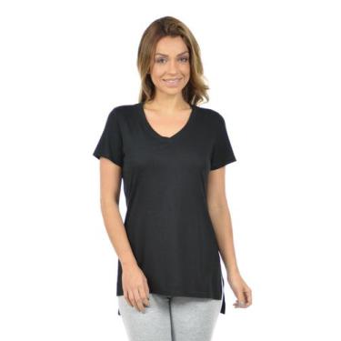 Imagem de Blusa longa mullet fenomenal(sem elasticidade), Preto, P