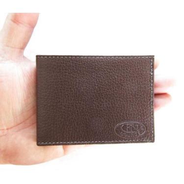 Imagem de Carteira Compacta Masculina de Couro Granulado Legitimo - FN Couros