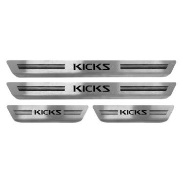 Imagem de Kit Soleira Curvada Em Aço Inox Nissan Kicks todos os anos - GPI Autom