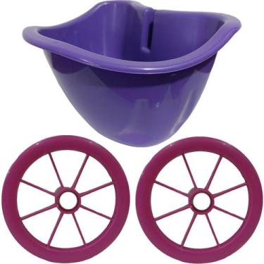 Imagem de Kit Cestinha e Rodinha Avulsa Para Bicicletas Aro 16 Nathor, Roxo 2