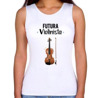 Imagem de Regata Feminina Futura Violinista - Foca na Moda, Branco, GGG