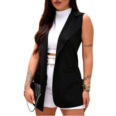 Imagem de Max Colete Luxo Neoprene Longo - Prestige Moda, Preto, P