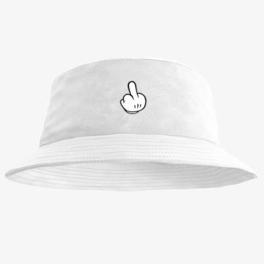 Imagem de Chapéu Bucket Hat Estampado Dedo - MP Moda Masculina, Único, Branco