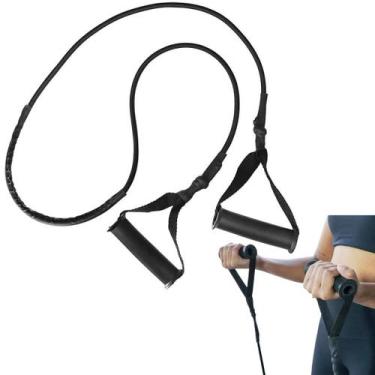 Imagem de Extensor Elástico Resistente Com Alça Para Exercícios De Academia Giná