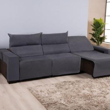 Imagem de Capa sofá protetora retrátil reclinável 3 mód. malha gel tecido grosso