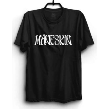 Imagem de Camiseta Masculina Banda Maneskin 100% Algodão - SEMPRENALUTA, Preto, 