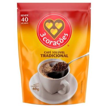Imagem de Café Solúvel 3 Corações Tradicional sachê 40g