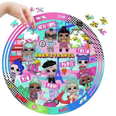 Imagem de Quebra Cabeça Lol Surprise Redondo 214 Peças Viagem - Elka - Elka Brin