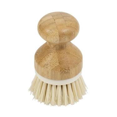 Imagem de Escova de Bambu Oikos Redonda Off-White para Limpeza