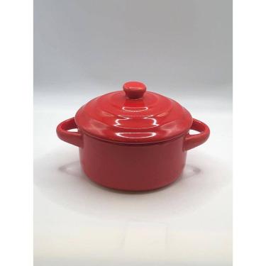 Imagem de CACAROLA DE PORCELANA FARM VERMELHA 14,5x9x11,5cm