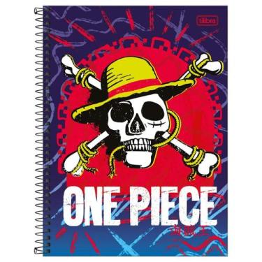Imagem de Caderno One Piece Pirata Capa Dura Espiral 1 Matéria Escolar, Roxo