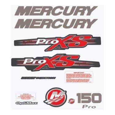 Imagem de Kit Adesivos Mercury Proxs 150 Para Motor De Popa Optimax - SPTS