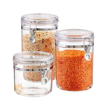 Imagem de Kit 3Und Porta Mantimentos Alimento Hermético Acrílico Wincy