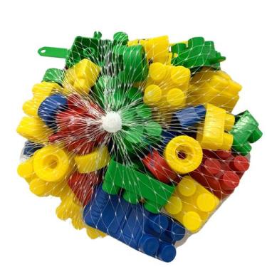 Imagem de Kit Brinquedo Blocos de Montar - 45 peças - Selo Inmetro - Marbel
