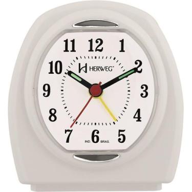 Imagem de Despertador Quartz Branco Herweg 2633