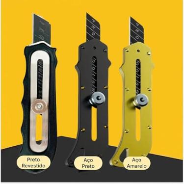 Imagem de KIT 1 ou 2 Estiletes Profissional em Aço Metal Ferramenta Multiuso (2, Cor Aleatória)