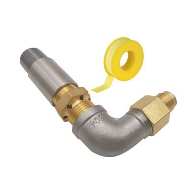 Imagem de Válvula de pulverização de bocal de misturador de ar de 1,27 cm para lareira a gás propano em aço inoxidável, latão (alta capacidade 150 K BTU)