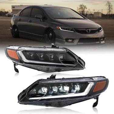 Imagem de Faróis de LED para Honda Civic 2006-2011 feixe quádruplo
