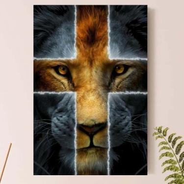 Imagem de Placa Quadro Decorativo - Evangélico Gospel Leão de Judá