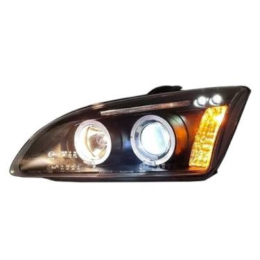 Imagem de Faróis de estilo de carro compatíveis com Ford Focus 2005-2008 Farol de LED Led Drl Angel Eye Hid Bi Xenon Acessórios para automóveis(Headlight Type A)