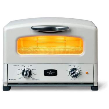 Imagem de Forno Elétrico de Bancada Retro com 7 Níveis de Temperatura e Temporizador, 1600W, 110V, SENGOKU SET G16AW, Branco