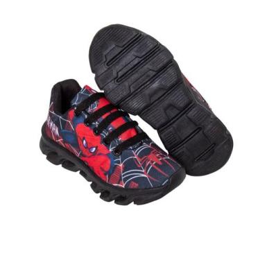 Imagem de tenis infantil led masculino homen aranha preto - infinitty, Preto, 30