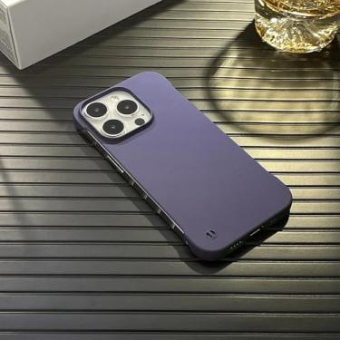 Imagem de Capa rígida ultrafina sem moldura para PC para iPhone 15 14 13 12 MINI 11 Pro Max XR XS X 8 7 Plus SE Slim Cooling Candy, roxo escuro, para iPhone 11