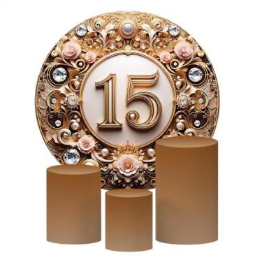 Imagem de Kit 4 Capas Decorativas Para Festa de 15 Anos Sublimado Várias Estampa