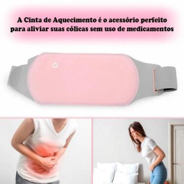 Imagem de Cinta Térmica Para Cólica Menstrual Alívio Dor Cinta Quente Almofada A