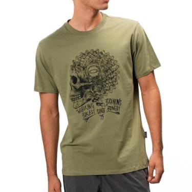Imagem de Camiseta Oakley Skull Wreck WT25 Masculina Fern, G, Camarone